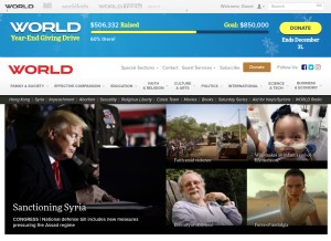 How wng.org looks like on a tablet such as an iPad.