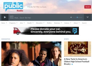 How wnpr.org looks like on a tablet such as an iPad.
