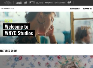 How wnycstudios.org looks like on a tablet such as an iPad.