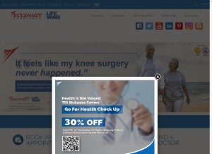 How wockhardthospitals.com looks like on a tablet such as an iPad.