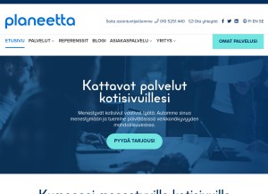 How woima.fi looks like on a tablet such as an iPad.