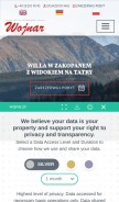 How wojnar.pl looks like on a mobile device such as an iPhone.