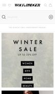 How wolfandbadger.com looks like on a mobile device such as an iPhone.