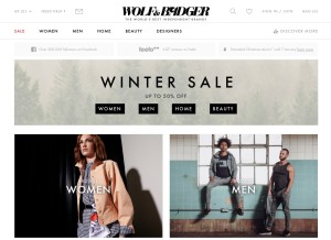 How wolfandbadger.com looks like on a tablet such as an iPad.