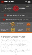 How wolfram.com looks like on a mobile device such as an iPhone.