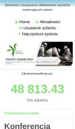 How wolniodazbestu.pl looks like on a mobile device such as an iPhone.