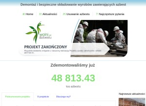 How wolniodazbestu.pl looks like on a tablet such as an iPad.