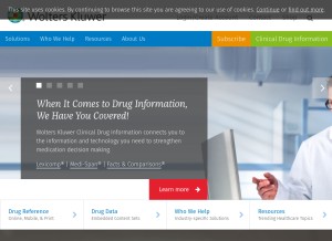 How wolterskluwercdi.com looks like on a tablet such as an iPad.