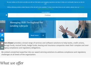 How wolterskluwerfs.com looks like on a tablet such as an iPad.
