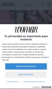 How woman.es looks like on a mobile device such as an iPhone.