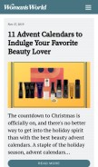 How womansworld.com looks like on a mobile device such as an iPhone.