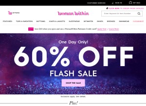 How womanwithin.com looks like on a tablet such as an iPad.