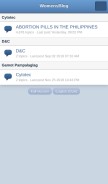 How womensblog.org looks like on a mobile device such as an iPhone.