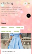How womensclothingmmc.blogspot.com looks like on a mobile device such as an iPhone.