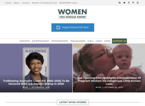 How womenyoushouldknow.net looks like on a tablet such as an iPad.