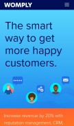 How womply.com looks like on a mobile device such as an iPhone.