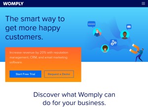 How womply.com looks like on a tablet such as an iPad.