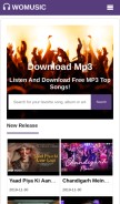 How womusic.live looks like on a mobile device such as an iPhone.