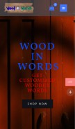 How woodinwords.com looks like on a mobile device such as an iPhone.