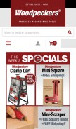 How woodpeck.com looks like on a mobile device such as an iPhone.
