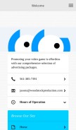 How woodstockproduction.com looks like on a mobile device such as an iPhone.