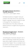 How woodwardenglish.com looks like on a mobile device such as an iPhone.