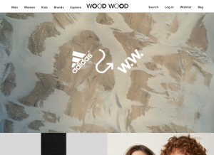 How woodwood.com looks like on a tablet such as an iPad.