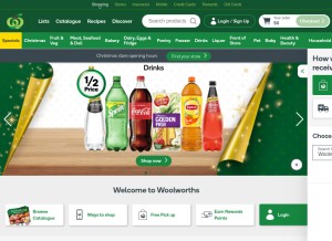 How woolworths.media looks like on a tablet such as an iPad.