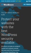 How wordfence.com looks like on a mobile device such as an iPhone.