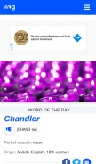 How wordgenius.com looks like on a mobile device such as an iPhone.