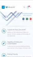 How wordlayouts.com looks like on a mobile device such as an iPhone.