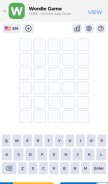 How wordlegame.org looks like on a mobile device such as an iPhone.