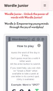 How wordlejunior.org looks like on a mobile device such as an iPhone.