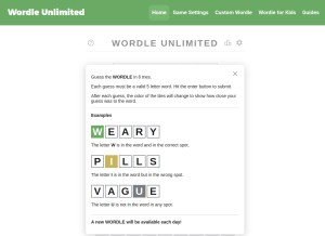 How wordleunlimitd.com looks like on a tablet such as an iPad.