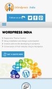 How wordpressindia.in looks like on a mobile device such as an iPhone.