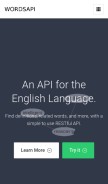 How wordsapi.com looks like on a mobile device such as an iPhone.