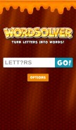 How wordsolver.net looks like on a mobile device such as an iPhone.