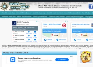 How wordswithfriendscheat.net looks like on a tablet such as an iPad.