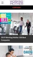 How workingmother.com looks like on a mobile device such as an iPhone.