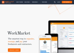 How workmarket.com looks like on a tablet such as an iPad.