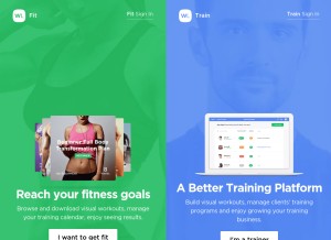 How workoutlabs.com looks like on a tablet such as an iPad.