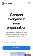 How workplace.com looks like on a mobile device such as an iPhone.