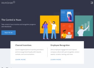 How workstride.com looks like on a tablet such as an iPad.