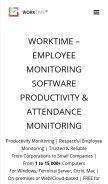 How worktime.com looks like on a mobile device such as an iPhone.