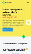 How workzone.com looks like on a mobile device such as an iPhone.