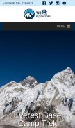 How worldalpinetreks.com looks like on a mobile device such as an iPhone.