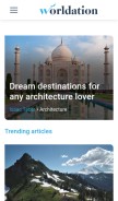 How worldation.com looks like on a mobile device such as an iPhone.