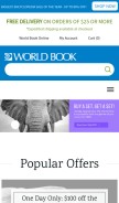 How worldbook.com looks like on a mobile device such as an iPhone.
