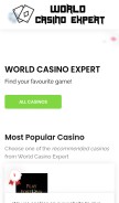 How worldcasinoexpert.com looks like on a mobile device such as an iPhone.