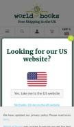 How worldofbooks.com looks like on a mobile device such as an iPhone.